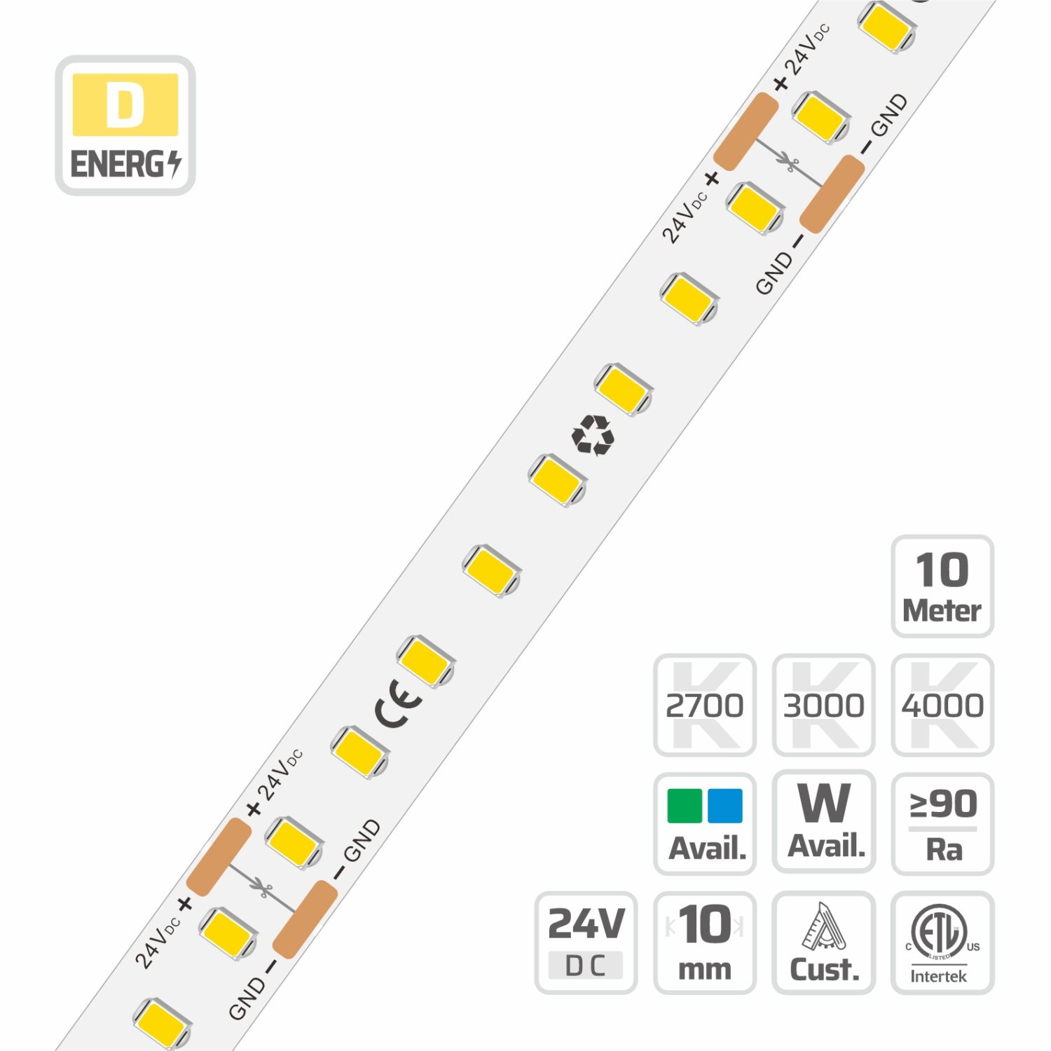 High luminous efficacy 2835 Built-in IC LED strip light