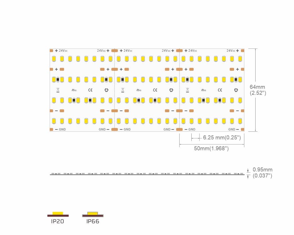 Large width LED Light Strip