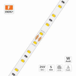 5mm | 24V | 120LEDs | 9.6W | 50mm/cut | #16798 | 2216  Ultra Narrow CV LED Strip