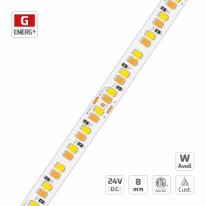 8mm | 24V | 240LEDs | 23W | 50mm/cut | #18450 | 2835 CCT Tunable LED Strip